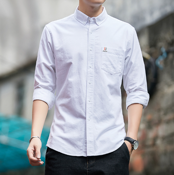 Light Blue Casual Oxford Shirt