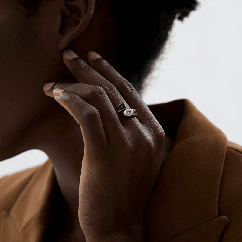 Anel Regulável Curvado - DELICATTA