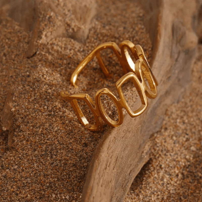 Anel Geométrico Regulável - DELICATTA