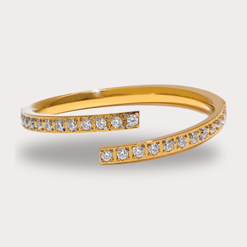 Anel Ajustável Cravejado - DELICATTA