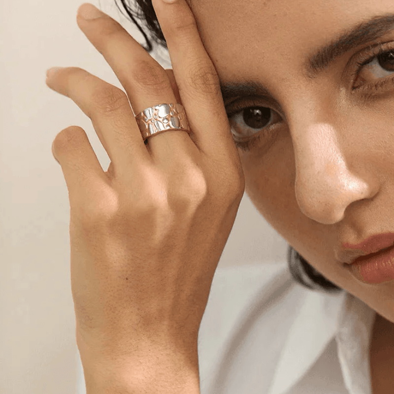 Anel Regulável Dupla Cor - DELICATTA